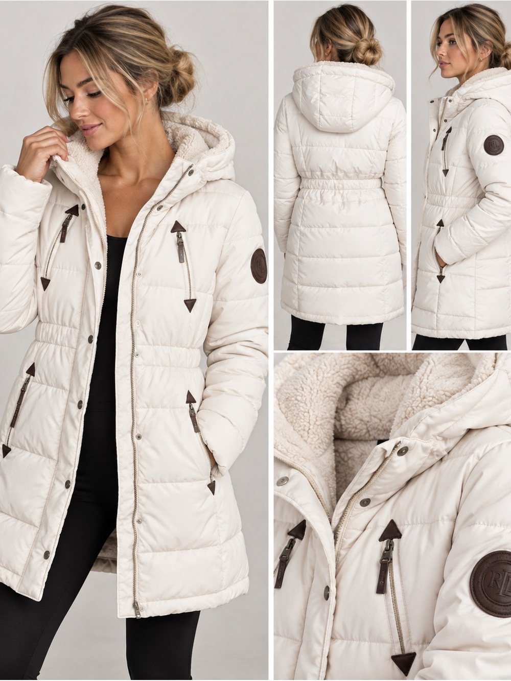 88. Lauren Ralph Lauren Down Sherpa Hood Puffer XL